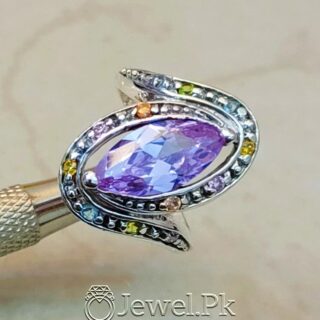 Pure Silver Chandi Non-Tarnish Ring for Women - Mystic Zircon