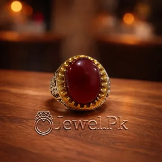 Natural Brown Agate aqeeq Ring Silver 925 Yemen Agate Ring 2