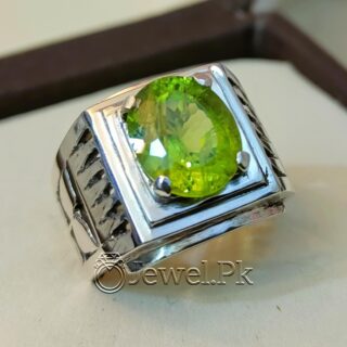 Peridot Ring - Natural Certified Peridot Zabarjad