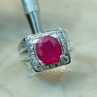 Yaqoot Ring - Silver Chandi