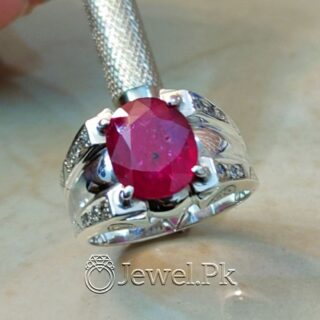 Natural Ruby Ring 925 Silver Chandi - Yaqoot Ring