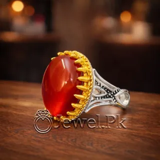 Natural Red Yemen Agate 925 Silver - Yamni Aqeeq