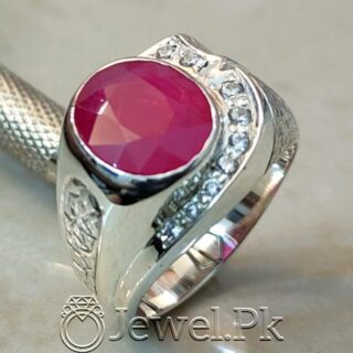 Natural Ruby Ring 925 Silver Chandi - Yaqoot Ring - Lab Certified