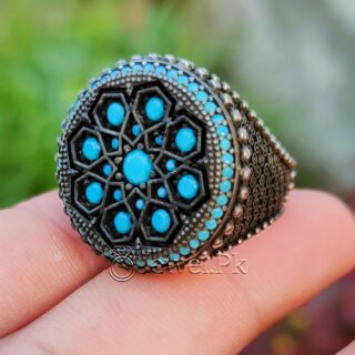 Turkish Ring - Silver 925 (Chandi) Ottoman Ring Masterpiece