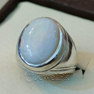 White Opal Ring 925 Silver 2