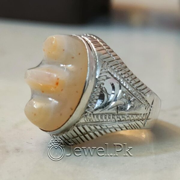 Irani Aqeeq Ring 925 Silver (Chandi)- Irani Agate