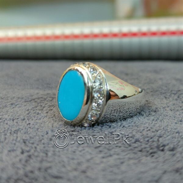 Natural Turquoise Nishapuri Irani Feroza Ring Handmade 3