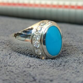 Natural Turquoise Nishapuri Irani Feroza Ring Handmade 4