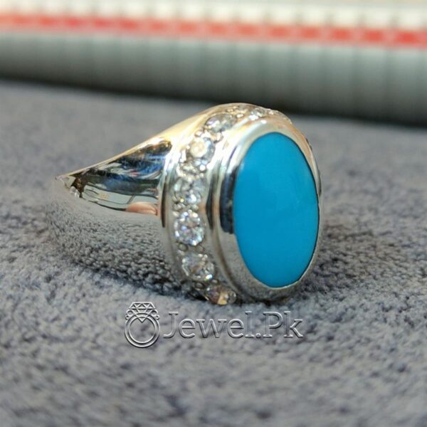 Natural Turquoise Nishapuri Irani Feroza Ring Handmade 4