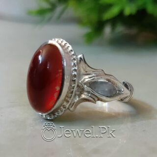 Dark Yamni Aqeeq Ring 925 Silver (Chandi) Handmade Ring - Yemeni Agate