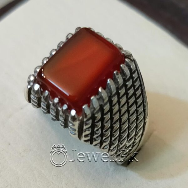 Natural Yemen Agate Yamani Aqiq Ring Beautiful Brown Haqiq 4