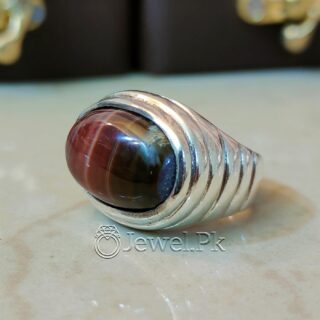 Natural Suleimani Aqeeq Ring 925 Silver (Chandi) Strong Ring
