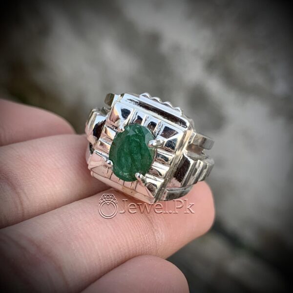 Natural Zambian Emerald Ring 4