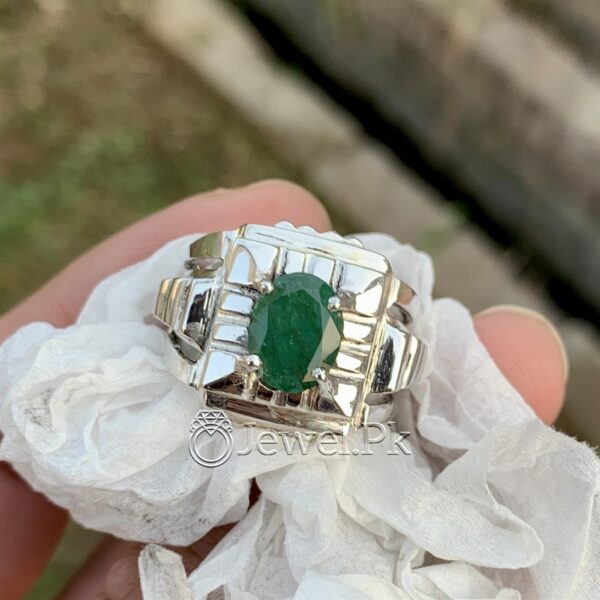 Natural Zambian Emerald Ring 5