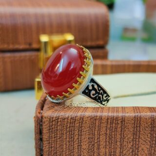 Irani Aqeeq Ring - Red Irani Ring