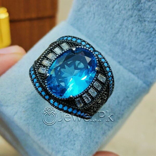Natural Aqeeq Turkish 925 Silver Ring - Men Turkish Ring - Gents Turkish Rings