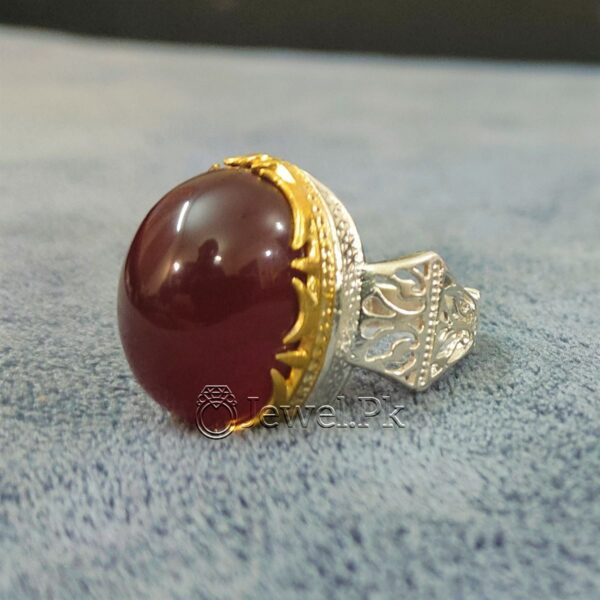 Natural Irani Agate - Irani Aqeeq Ring 925 silver (9)