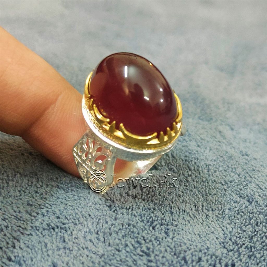 Natural Irani Agate - Irani Aqeeq Ring 925 silver (9)