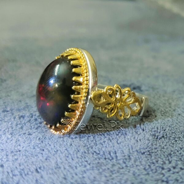 Black Opal - Fire Opal + Opal Ring + Big Opal Stone - Original Fire Opal