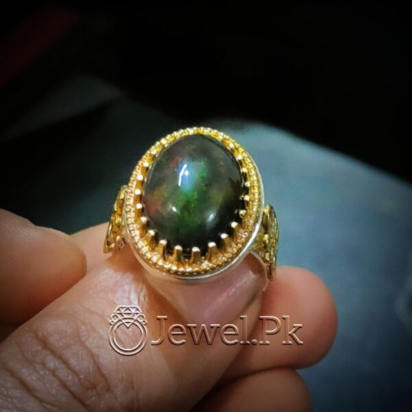 Black Opal - Fire Opal + Opal Ring + Big Opal Stone - Original Fire Opal