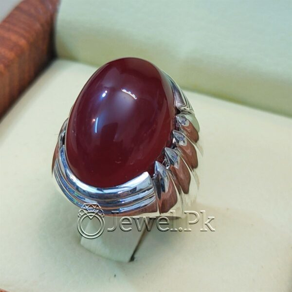 Natural Irani Agate - Irani Aqeeq + Brown Agate + Brown Aqeeq Silver Ring