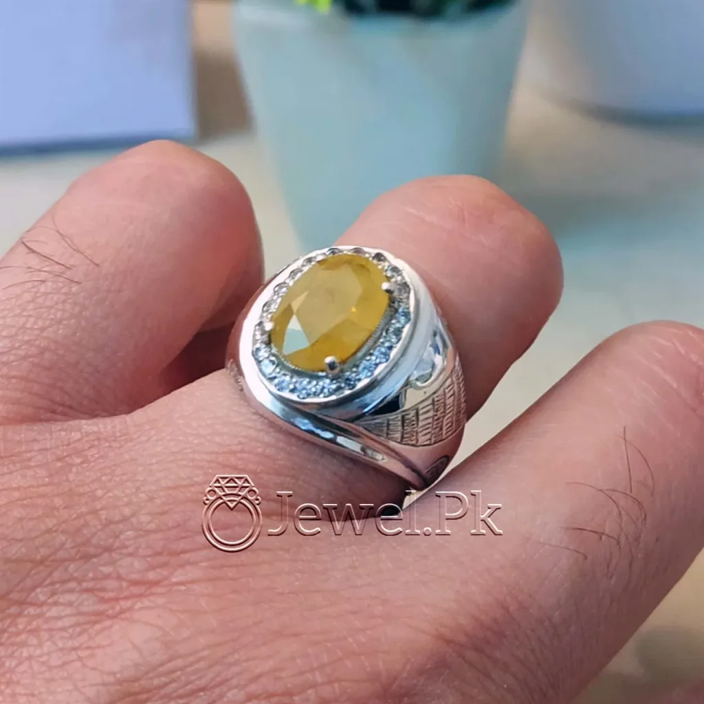 Natural Yellow Sapphire Ring - Pukhraj Stone - Sapphire Rings buy online