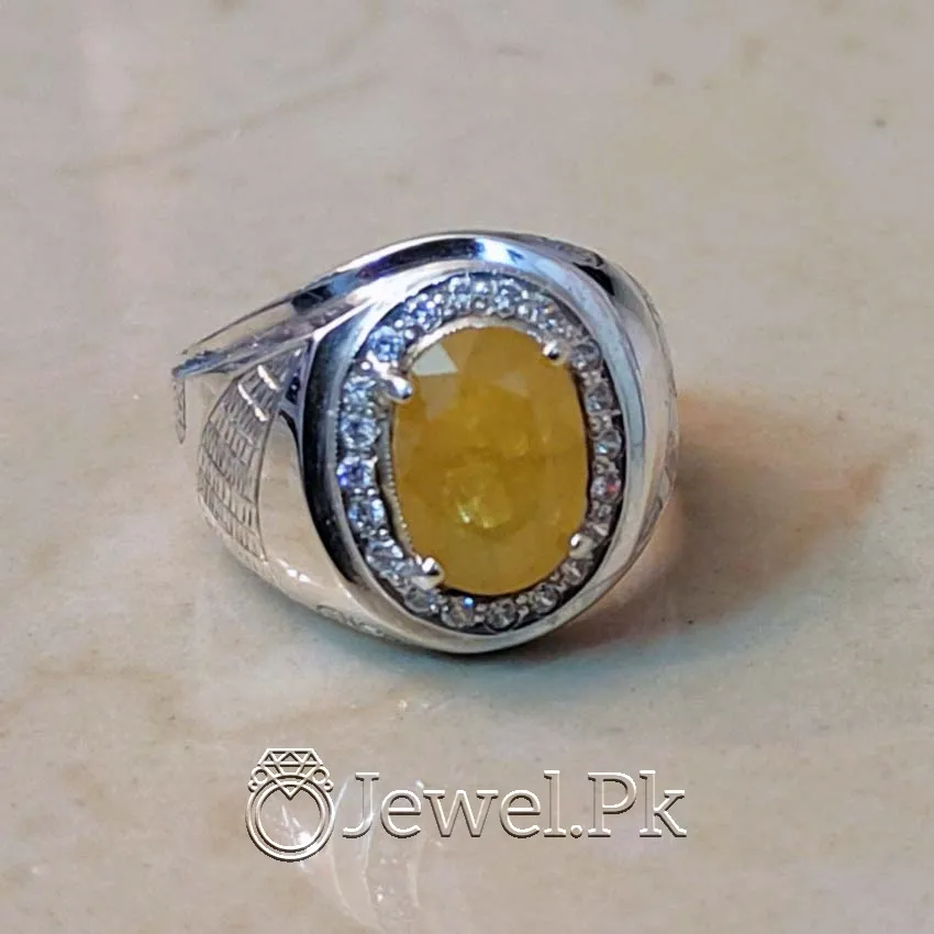 Natural Yellow Sapphire Ring - Pukhraj Stone - Sapphire Rings buy online