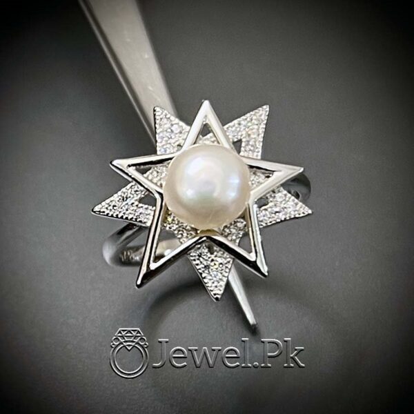 Natural pearl ring for woman - ladies Italian ring - Woman Turkish rings