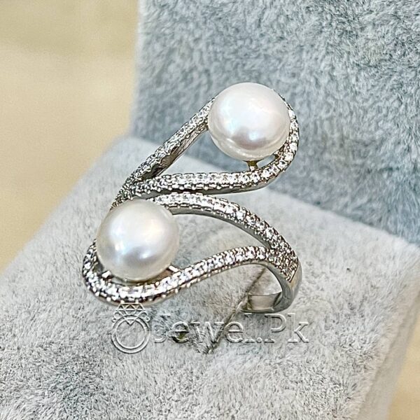 Dual Pearl Ring for her