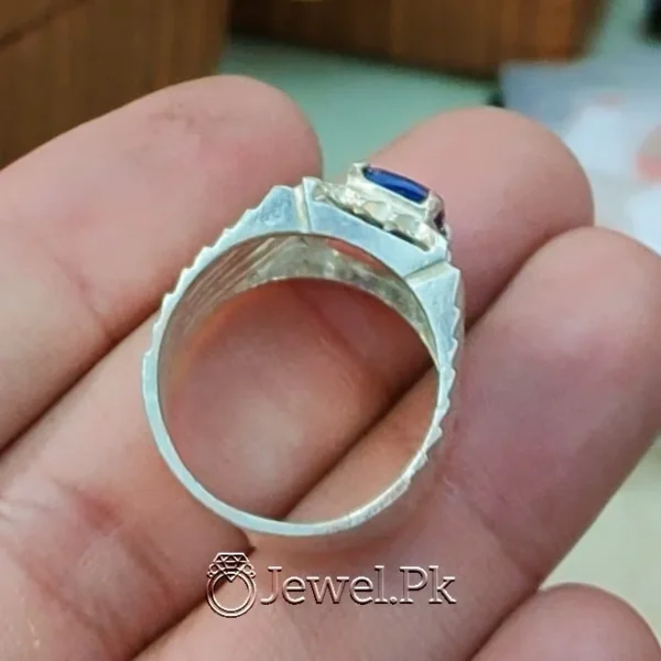 Ceylon Sapphire Ring 925 Silver Chandi - Neelum Ring - Siri Lankan Sapphire