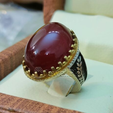 Natural Irani Agate - Irani Aqeeq Ring 925 silver (9)