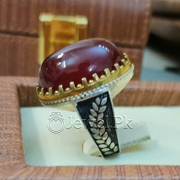 Natural Irani Agate - Irani Aqeeq Ring 925 silver (9)
