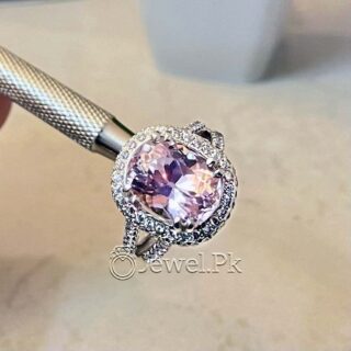 Natural Kunzite Ring 925 Silver
