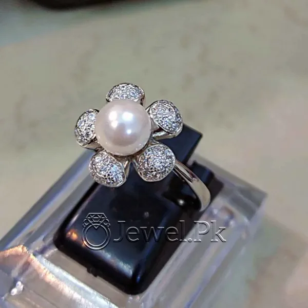 pearl ring - 925 silver pearl rings
