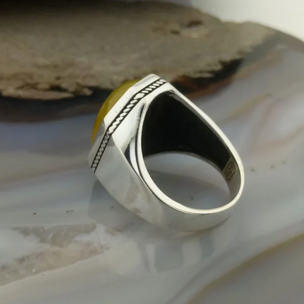Yellow Agate - Zard Aqeeq Ring
