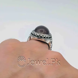 Natural Agate Stone - 925 Silver Ring - Aqeeq Ring + Aqiq Rings