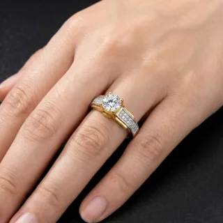 Moissanite GRA Ring Italian Silver 925 11