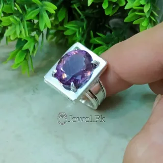 Natural Amethyst Gemstone Ring