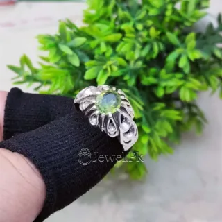 natural peridot ring buy online in pakistan - zabarjad ring