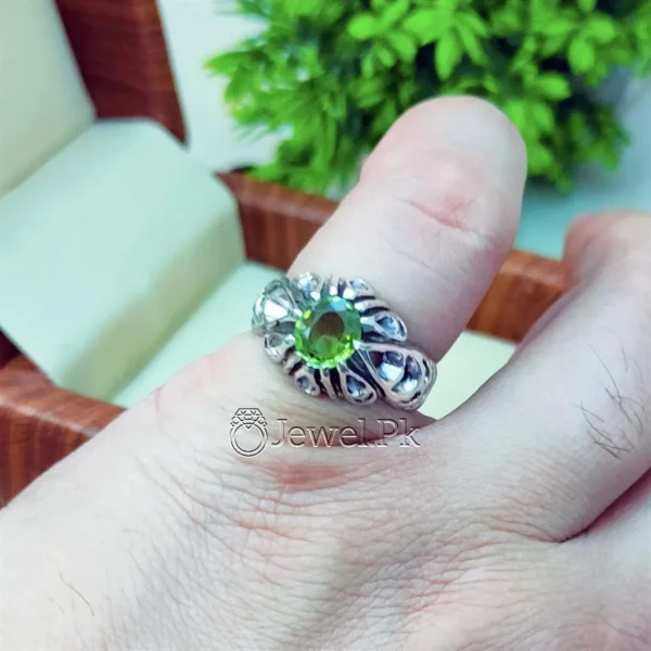 natural peridot ring buy online in pakistan - zabarjad ring