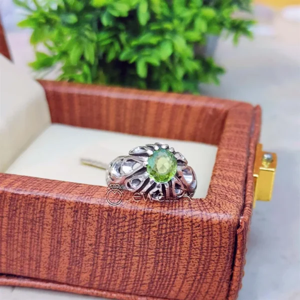 natural peridot ring buy online in pakistan - zabarjad ring