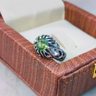 natural peridot ring buy online in pakistan - zabarjad ring