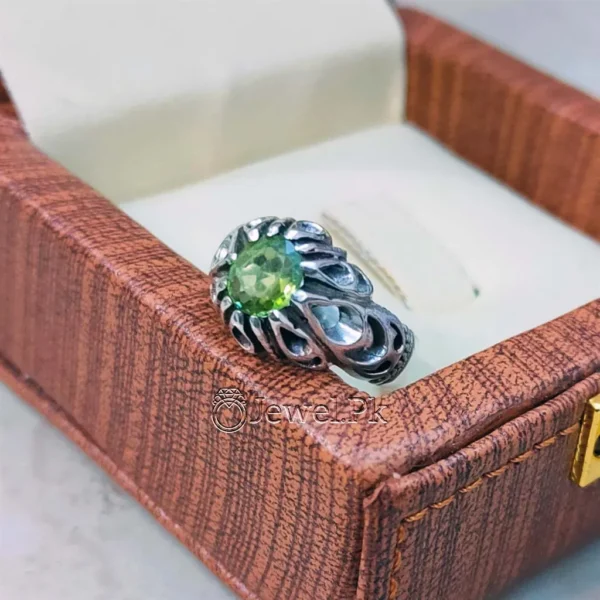 natural peridot ring buy online in pakistan - zabarjad ring