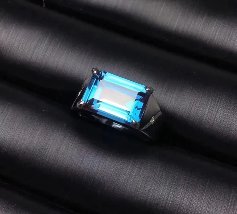 Natural Swiss Blue Topaz Ring buy online in Pakistan