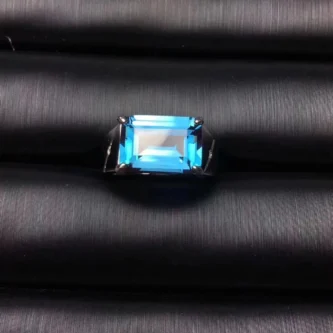 Natural Swiss Blue Topaz Ring buy online in Pakistan