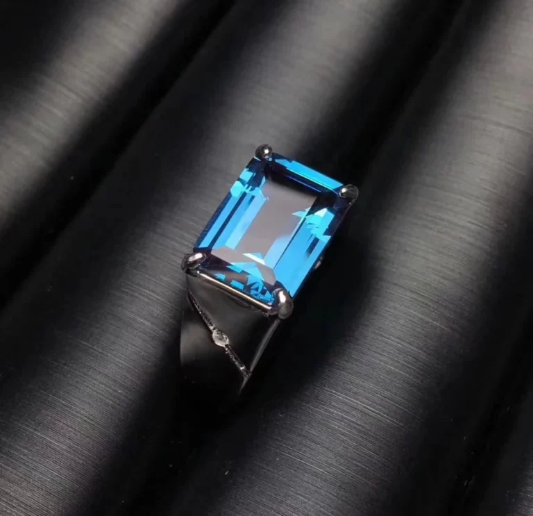 Natural Swiss Blue Topaz Ring buy online in Pakistan