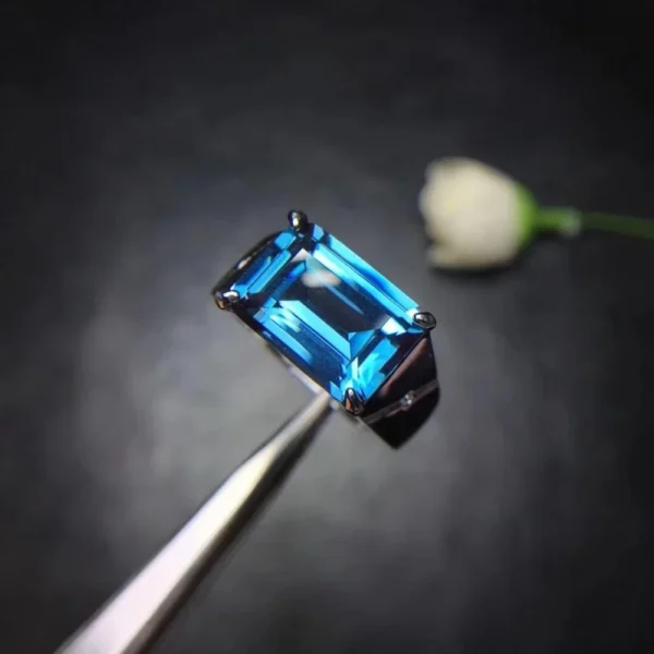 Natural Swiss Blue Topaz Ring buy online in Pakistan