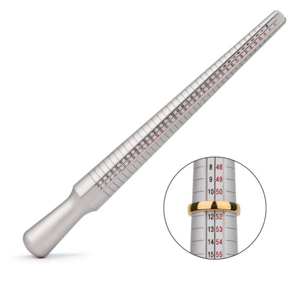 Ringstock aus Aluminium mit Masseinheiten