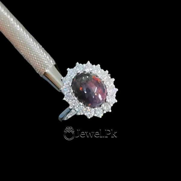 Black Opal - Fire Opal + Opal Ring + Big Opal Stone - Original Fire Opal