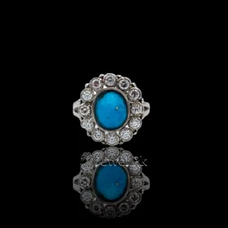 turquoise women ring 925 silver